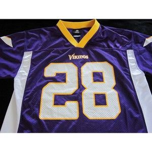 BOYS Adrian Peterson MINNESOTA VIKINGS Jersey Large 14-16 #28 L Purple REEBOK